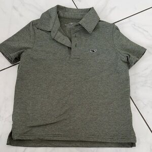 Vineyard Vines Kids Polo in Striped Olive